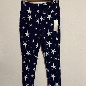 J. Crew Navy Leggings with White Star Print